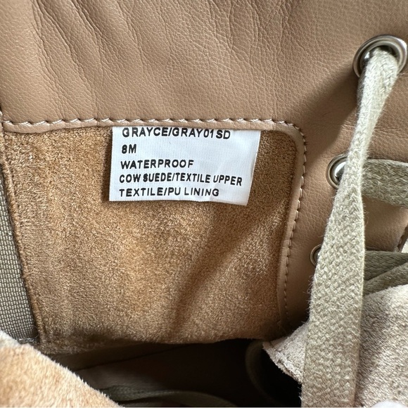 NEW Blondo Grayce Tan Waterproof Platform Lace Up Ankle Bootie #1230 - Picture 4 of 13